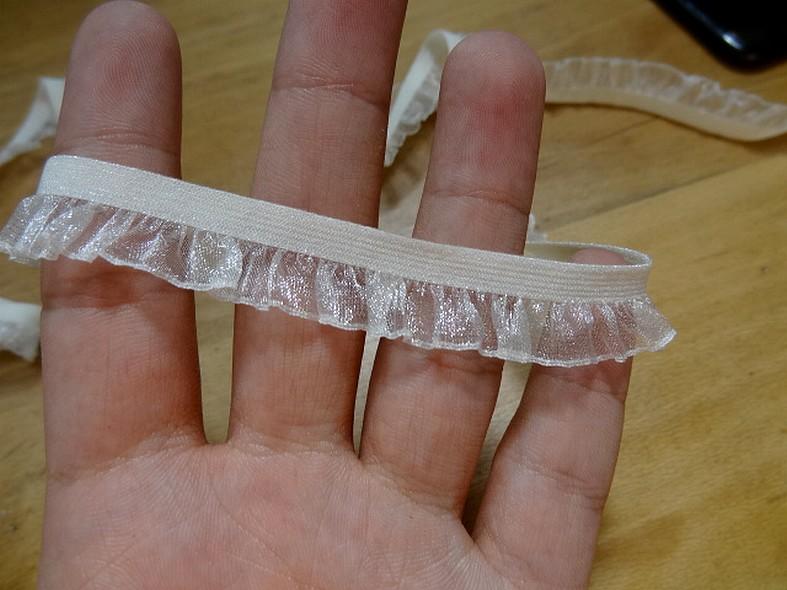 Elastique tutu avec organza creme 2