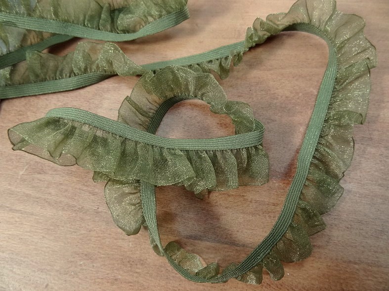 Elastique tutu avec organza kaki 1