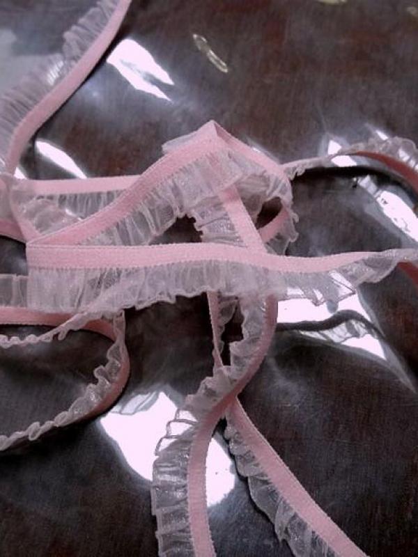 Elastique tutu organza rose 6 