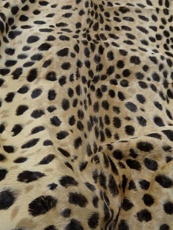 Fausse fourrure beige motif leopard 1 