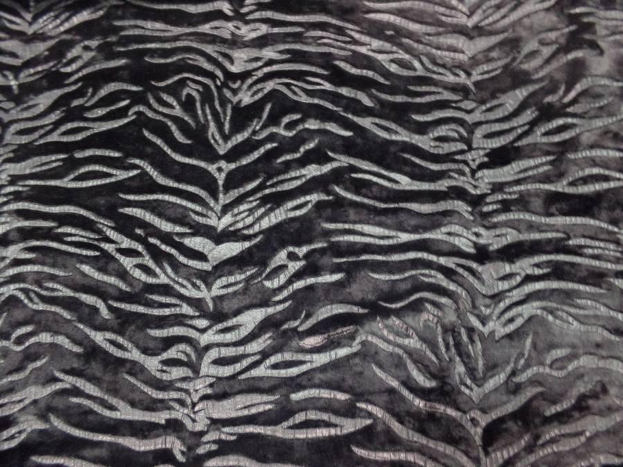 fausse fourrure noire ton sur façonné zèbre