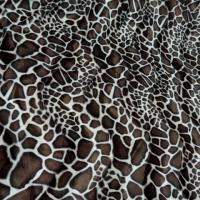 Fausse fourrure poil ras imprimee girafe 1