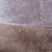 Fausse fourrure rase frappee croco marron glace 4