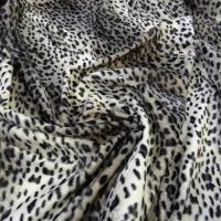 Fausse fourrure rase leopard gris blanc noir 3
