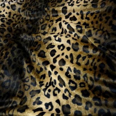 Fausse fourrure rase motif leopard brun mordore 2 