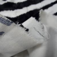 Fausse fourrure rase zebre noir et blanc 2 