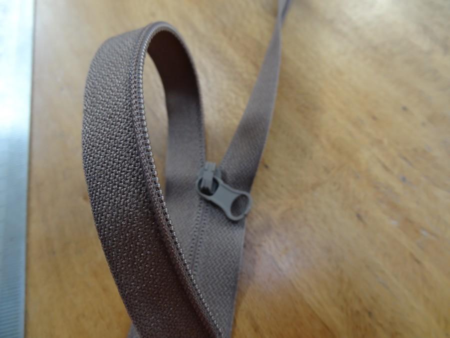 Fermeture eclair 52 cm teinte noisette moyen 2