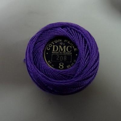 Fil coton perle dmc 208 violet indigo 1 