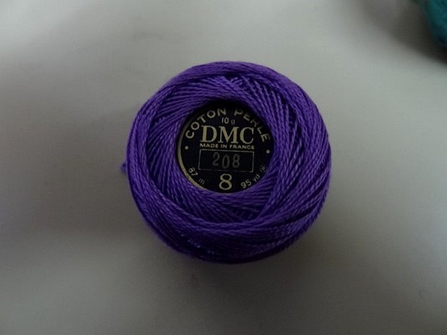Fil coton perle dmc 208 violet indigo 1