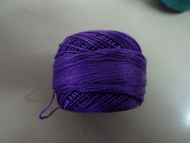 Fil coton perle dmc 208 violet indigo 2 