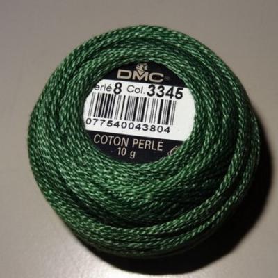 Fil coton perle dmc 3345 vert poireau 