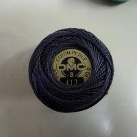 Fil coton perle dmc 413 gris ardoise 1 