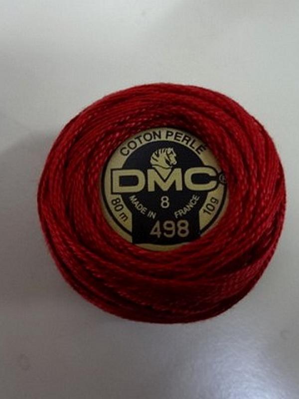 Fil coton perle dmc 498 rouge cardinal 1 