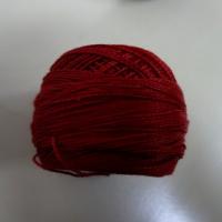 Fil coton perle dmc 498 rouge cardinal 2