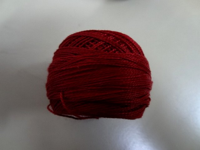 Fil coton perle dmc 498 rouge cardinal 2