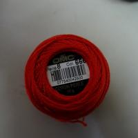 Fil coton perle dmc 666 ecarlate 1 