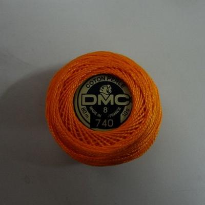 Fil coton perle dmc 740 orange 1 