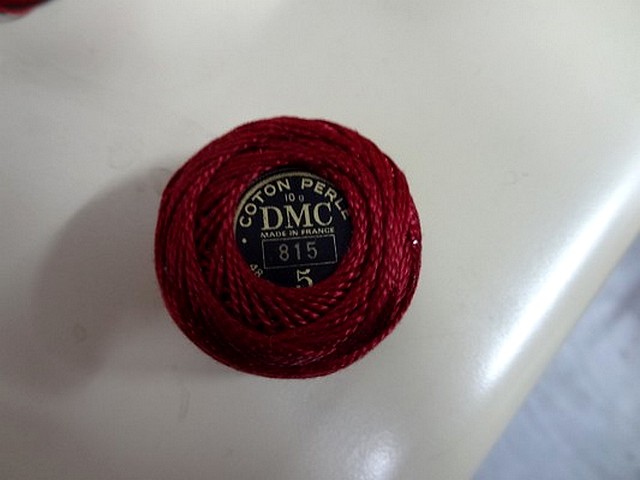 Fil coton perle dmc 815 bordeaux