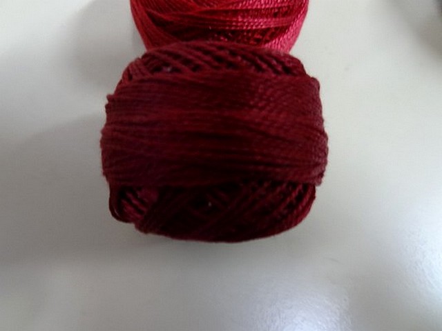 Fil coton perle dmc 815 bordeaux 2