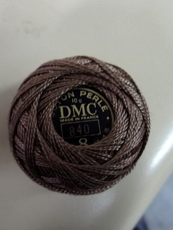 Fil coton perle dmc 840 marron glace