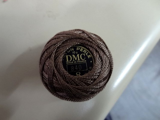 Fil coton perle dmc 840 marron glace