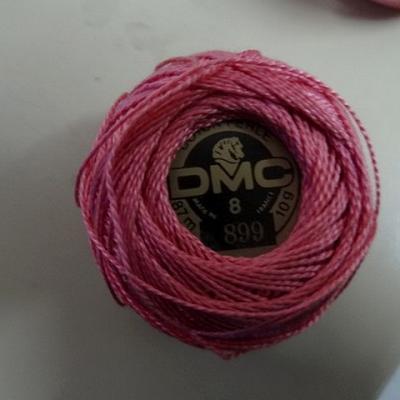 Fil coton perle dmc 899 rose 