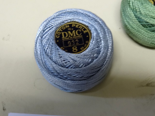 Fil coton perle dmc 932 bleu ciel