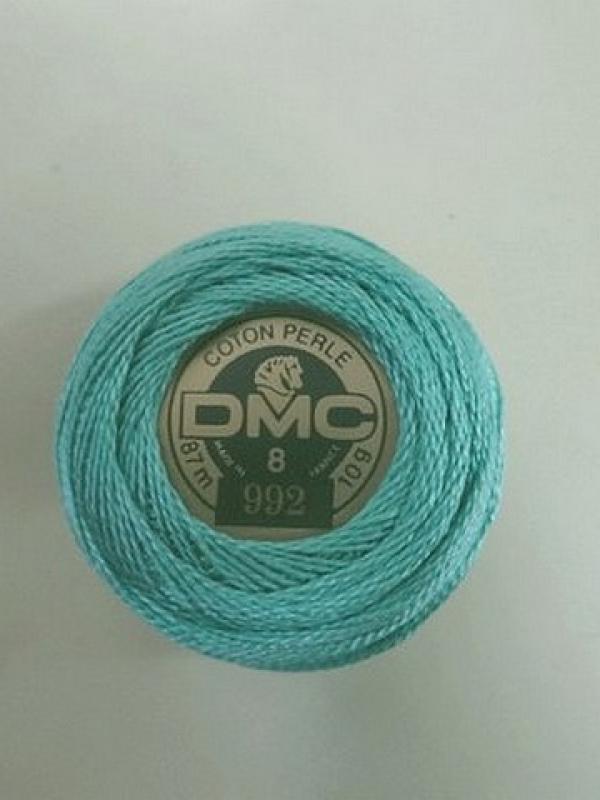 Fil coton perle dmc 992 bleu givre 2