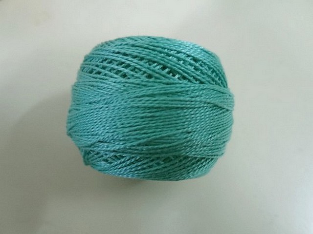 Fil coton perle dmc 992 bleu givre