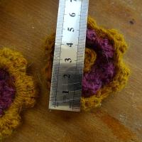 Fleur a coudre mohair ocre magenta