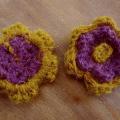 Fleur a coudre mohair ocre magenta 2