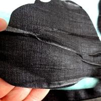 Fleur tissu noir plisse decoupe laser 3