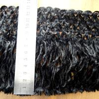 Frange base epi velours chenille noir 2 