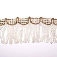 Frange charleston en rayonne blanche