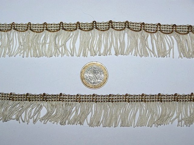 Frange charleston en rayonne blanche 1