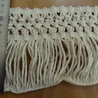 Frange coton ecru avec embase epis 2