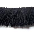 Frange de lainage acrylique noire 1 