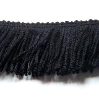 Frange de lainage acrylique noire 1 