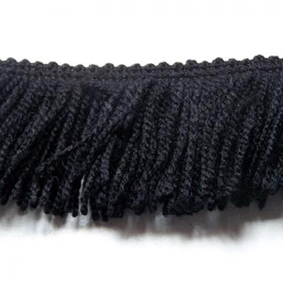Frange de lainage acrylique noire 1 