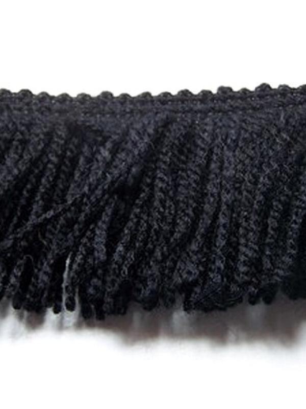 Frange de lainage acrylique noire 1 
