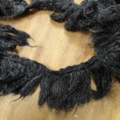 Frange elastique laine angora gris chine 1 
