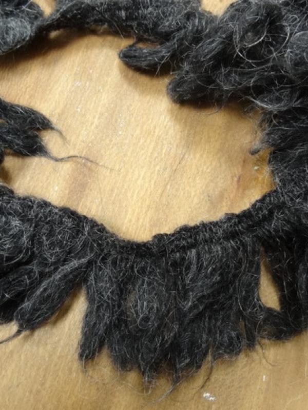 Frange elastique laine angora gris chine 1 