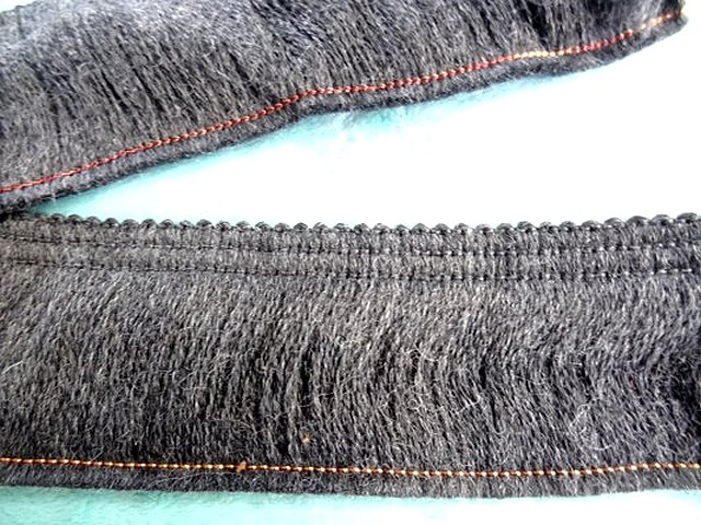 Frange laine gris moyen 1 