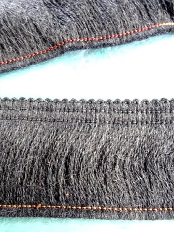 Frange laine gris moyen 1
