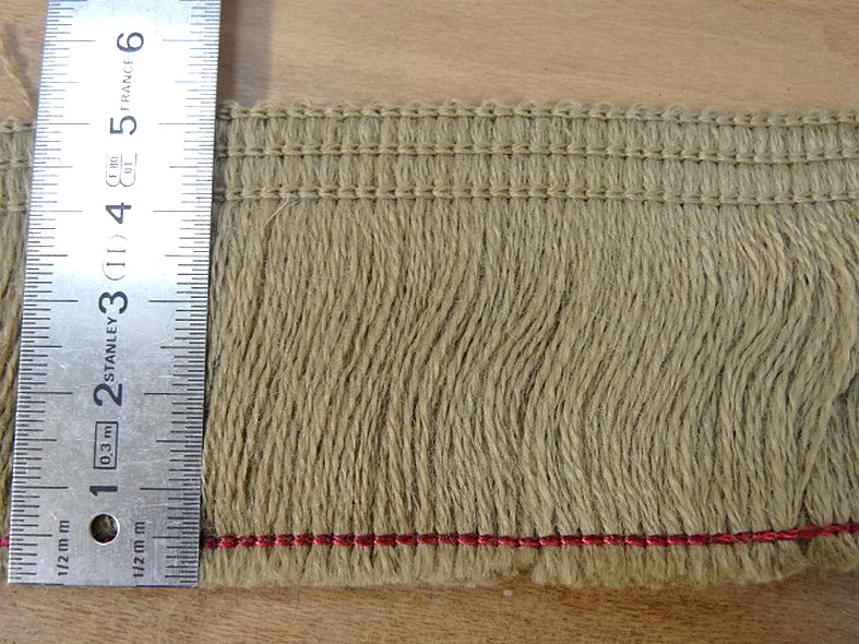 Frange laine melangee teinte kraft 55 mm 2