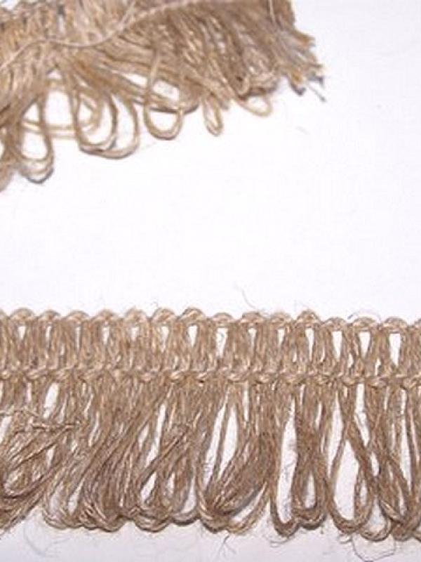 Frange lin naturel bouclee 1 