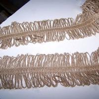 Frange lin naturel double boucles 1 