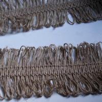 Frange lin naturel double boucles 2 
