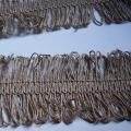 Frange lin naturel double boucles 3 