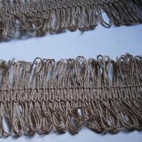 Frange lin naturel double boucles 3 
